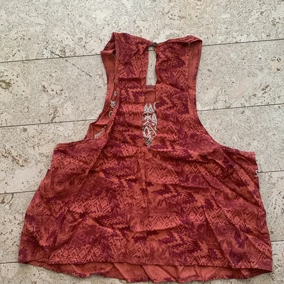 Orange Print Tank - Picture 2 of 2